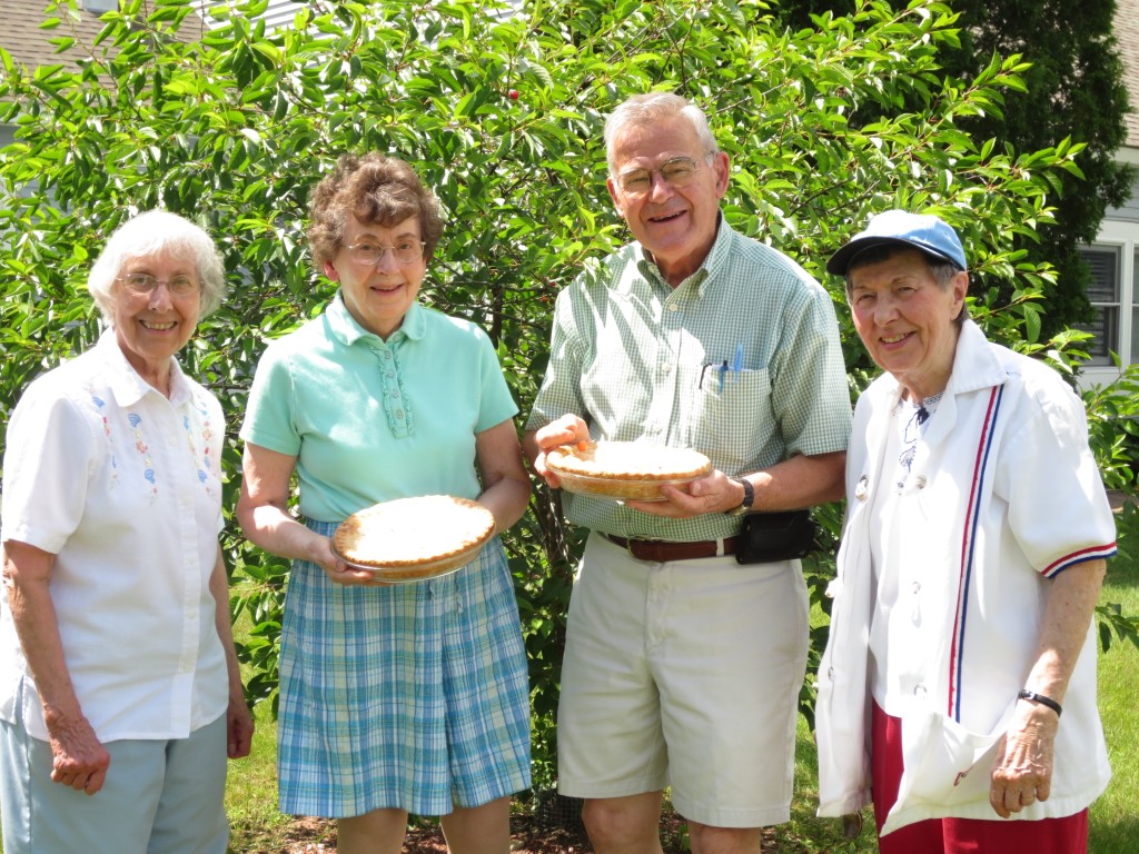 Residents make cherry pies picked from our own trees!